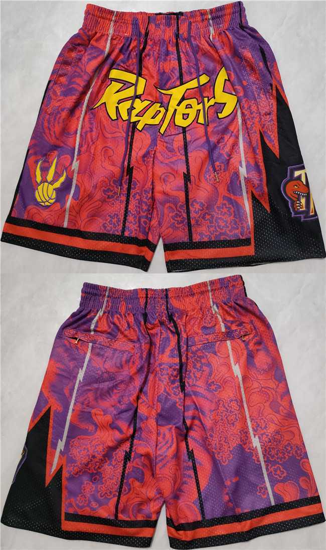 Mens Toronto Raptors Red Mitchell&Ness Shorts (Run Small)->nba shorts->NBA Jersey